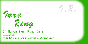 imre ring business card